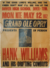 grand ole opry hank willliams bootleg poster